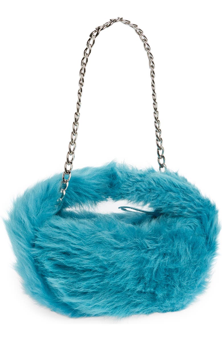 By Far Baby Cush Genuine Toscana Shearling Top Handle Bag, Alternate, color,