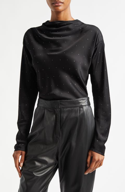 Georgia Embellished Satin Top