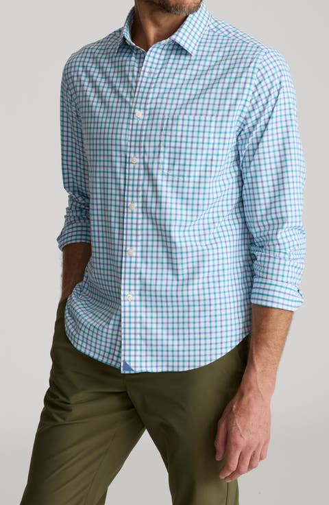Roscoe Check Performance Button-Up Shirt