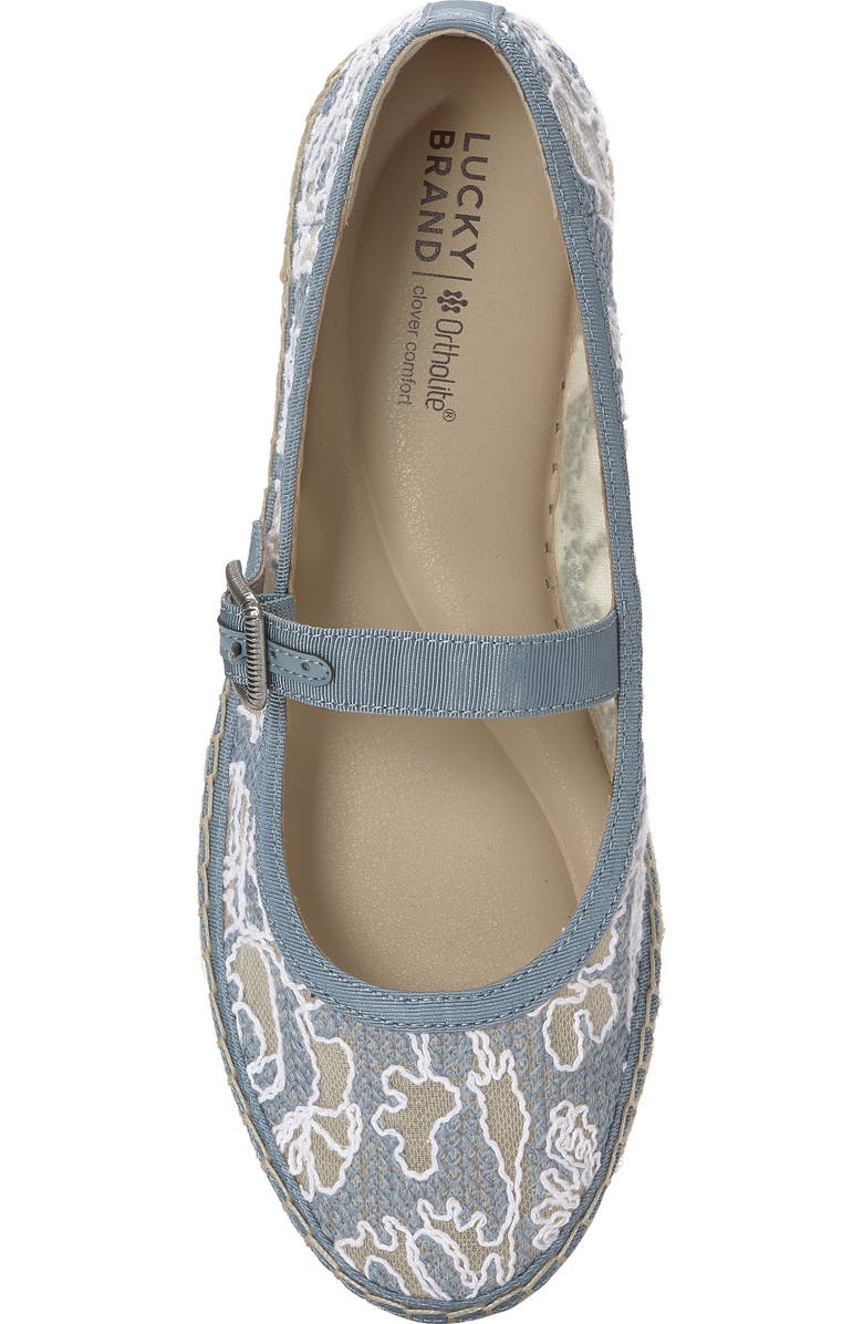 Lucky Brand Orlyna Espadrille Mary Jane Flat, Alternate, color, Blue/ Bone Light Grey