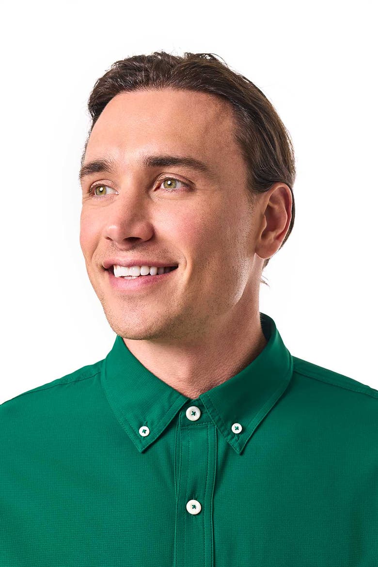 Men's Aricia Long Sleeve Shirt, UPF 50+ Sun Protection, Alternate, color, Eden Green