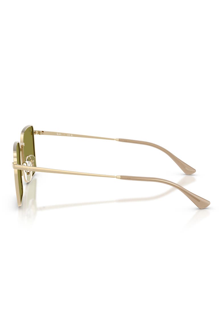 53mm Square Sunglasses, Alternate, color, PALE GOLD / GREEN