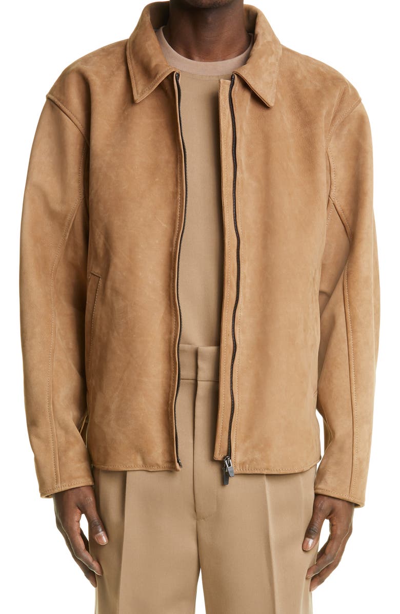 Fear of God Nubuck Leather Jacket, Main, color,