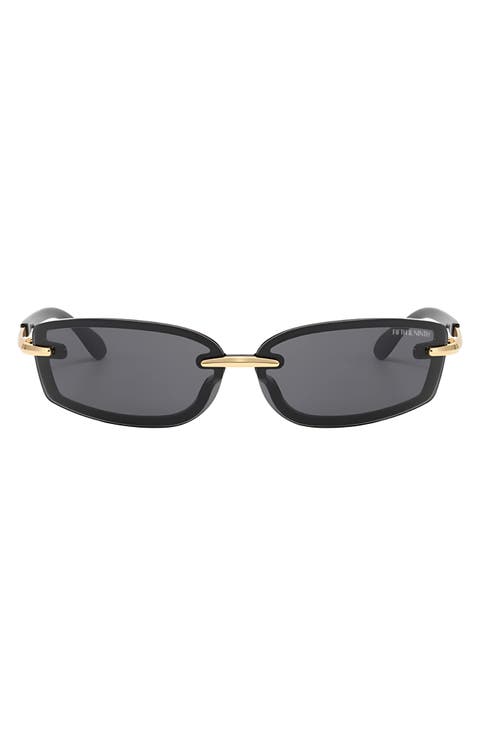 Zuri 66mm Oversize Rectangular Sunglasses