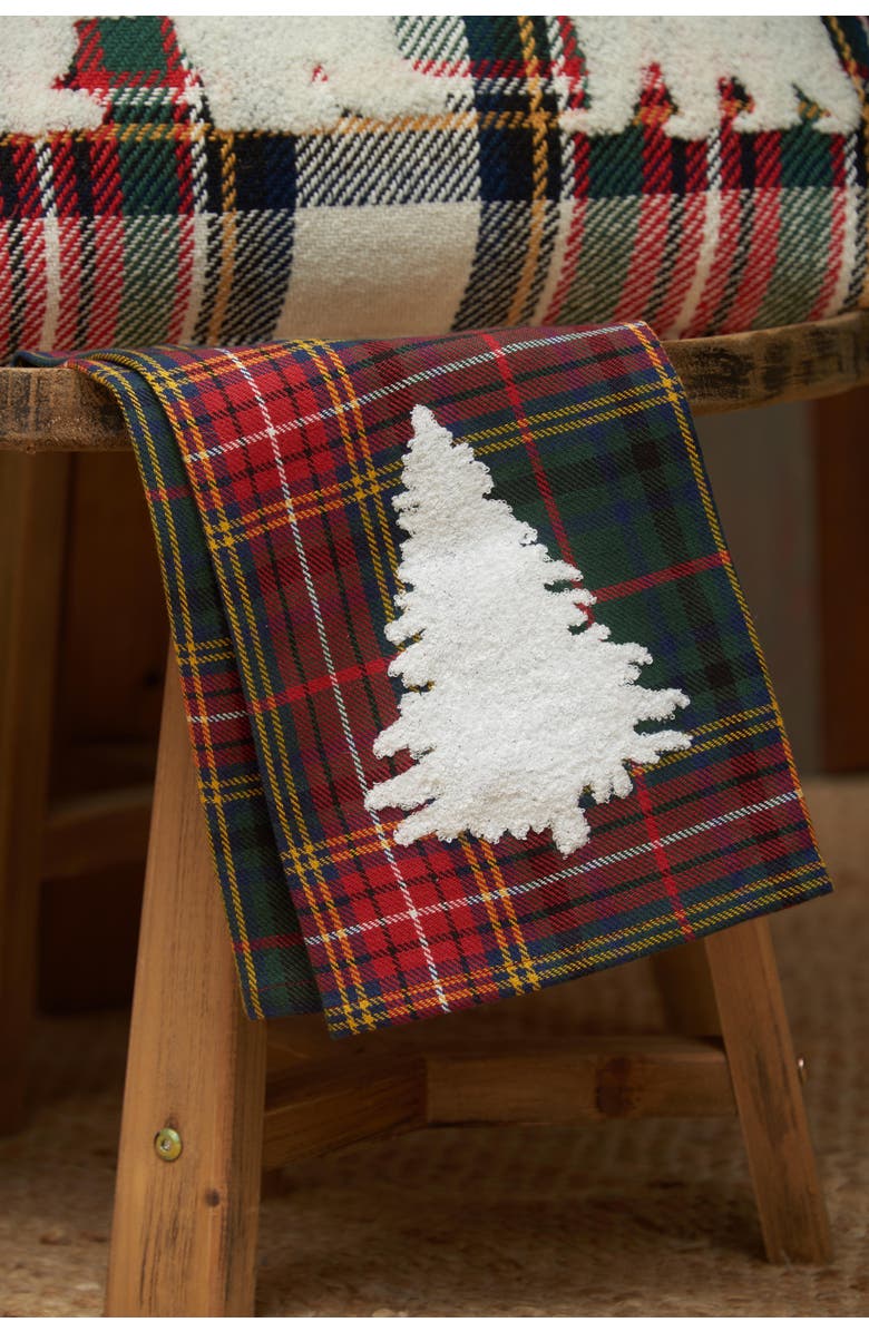 C&F Home Green Lennox Tree Towel, Alternate, color, White