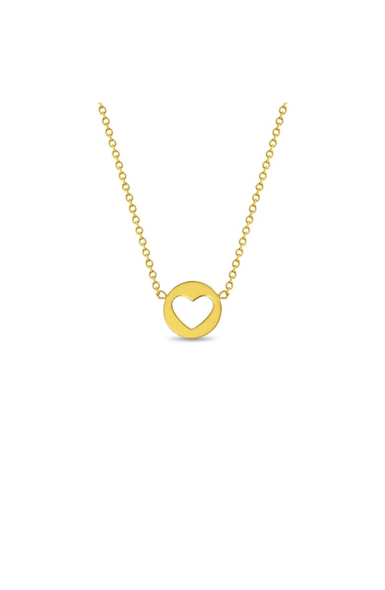 In Season Jewelry 14k Heart Cut Out Womens Necklace, Main, color, Gold