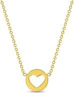 In Season Jewelry 14k Heart Cut Out Womens Necklace