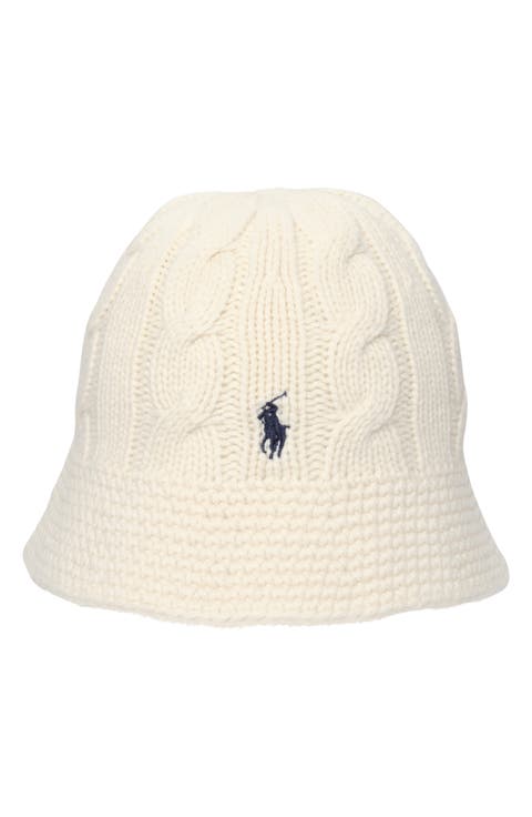 Cable Stitch Wool Blend Bucket Hat