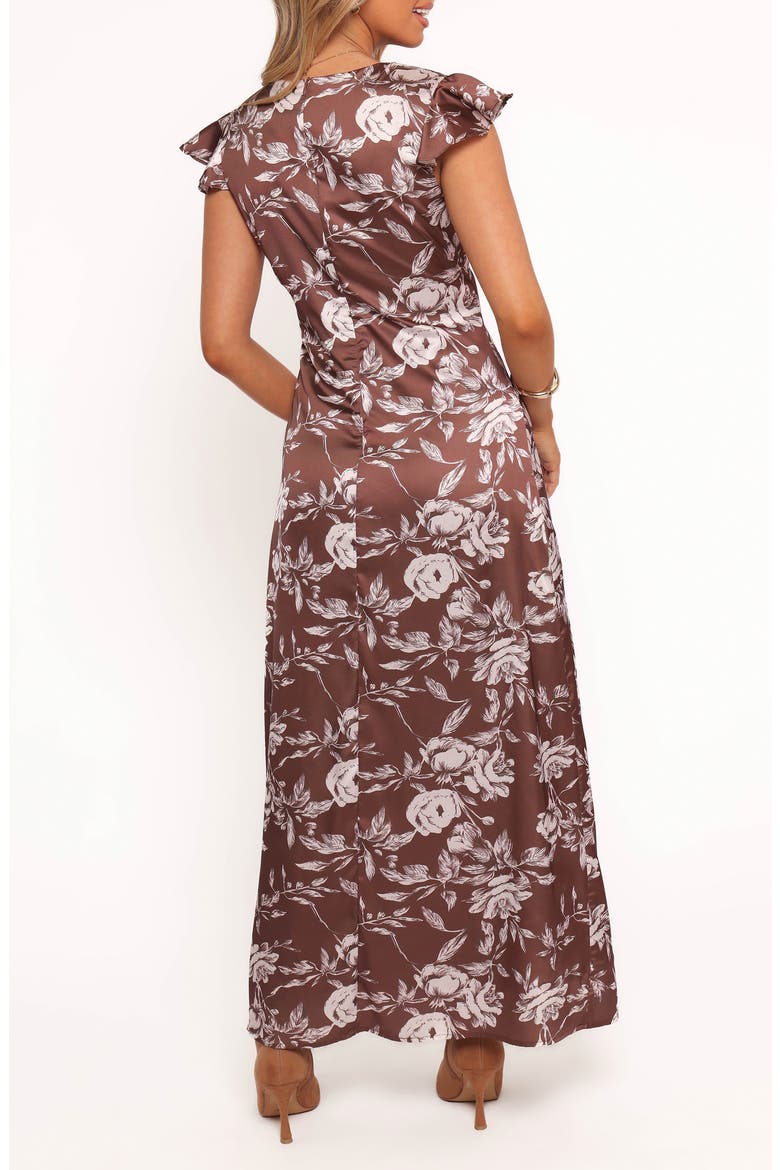 Solara Floral Maxi Dress, Alternate, color, BROWN FLORAL PRINT