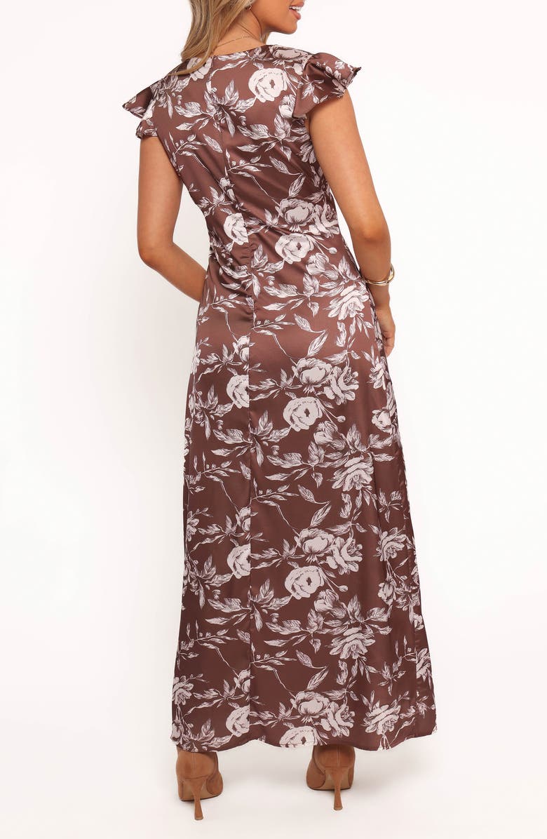 Petal & Pup Solara Floral Maxi Dress, Alternate, color, Brown Floral Print