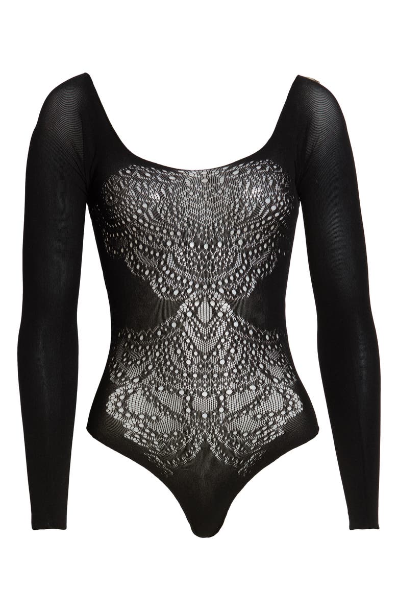 Hauty Lace Thong Bodysuit, Alternate, color, 