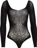 Hauty Lace Thong Bodysuit