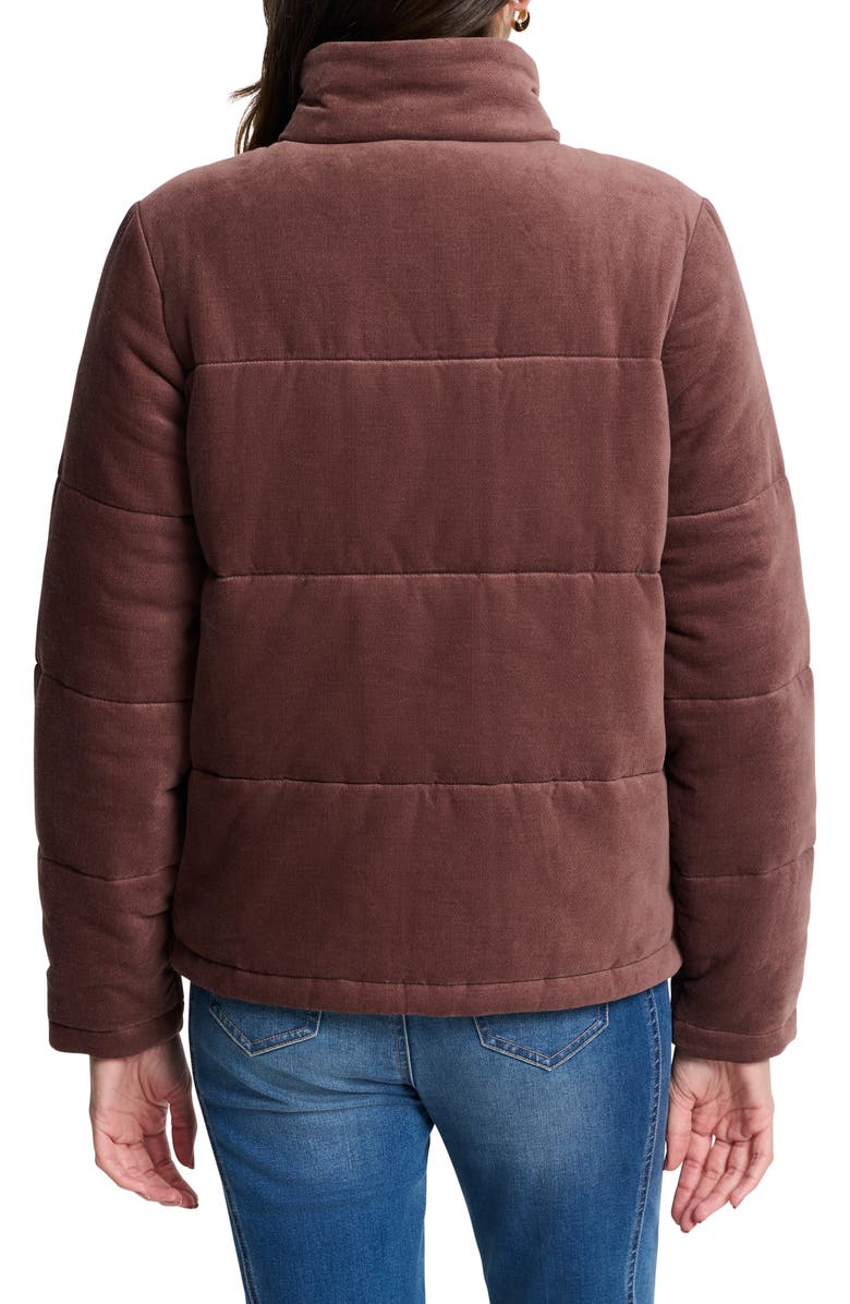 NIC+ZOE Velvet Puffer Jacket, Alternate, color, Chai