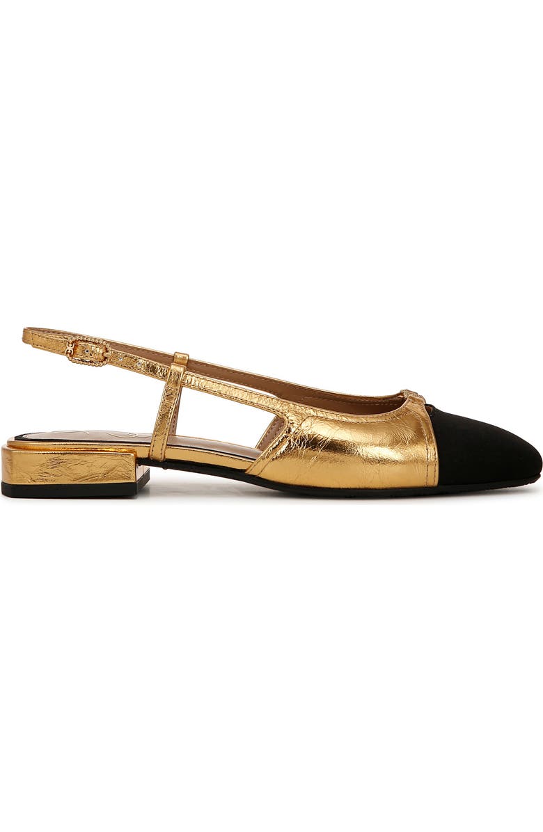 Sam Edelman Kara Slingback Flat, Alternate, color, Medallion Gold/ Black