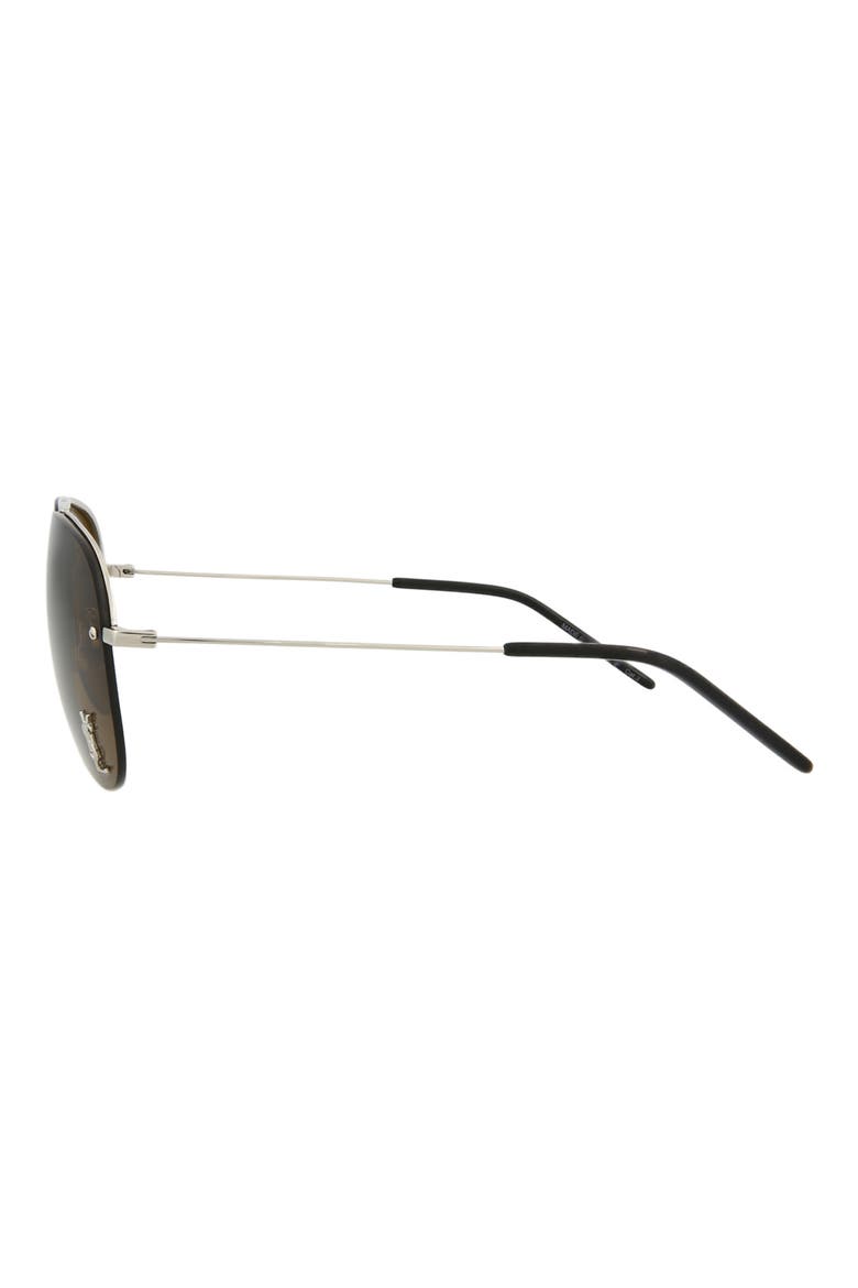 59mm Aviator Sunglasses, Alternate, color, SHINY SILVER