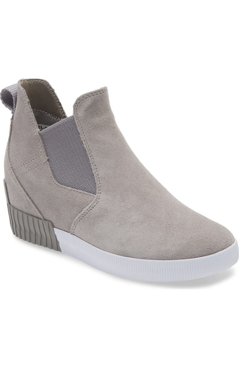 SOREL Out N About Slip-On Wedge Shoe, Main, color, Chrome Grey White