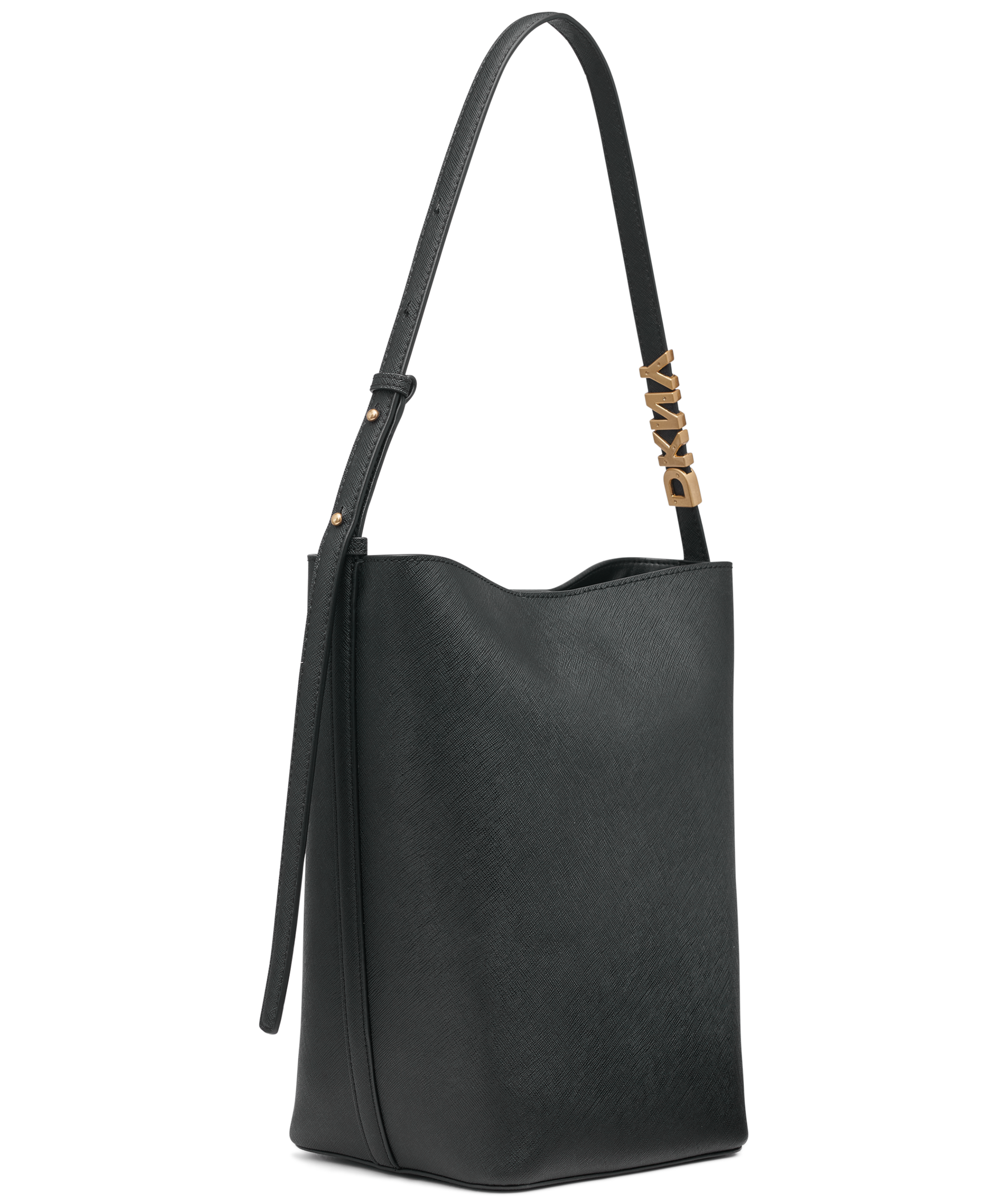 DKNY Avril Bucket Bag, Alternate, color, Black/Gold