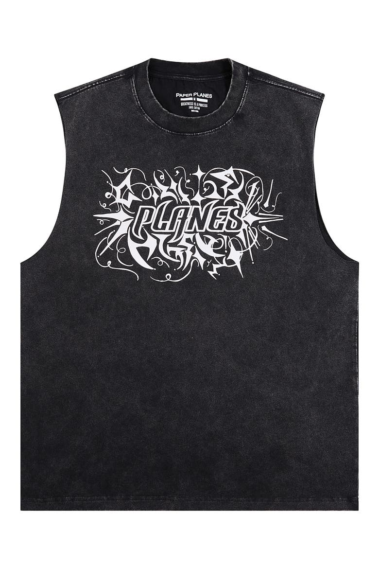 Graphic Muscle Tank, Alternate, color, WASHED BLACK