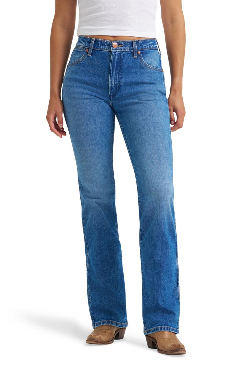 Wrangler Wrancher Mid Rise Bootcut Jeans, Main, color, 