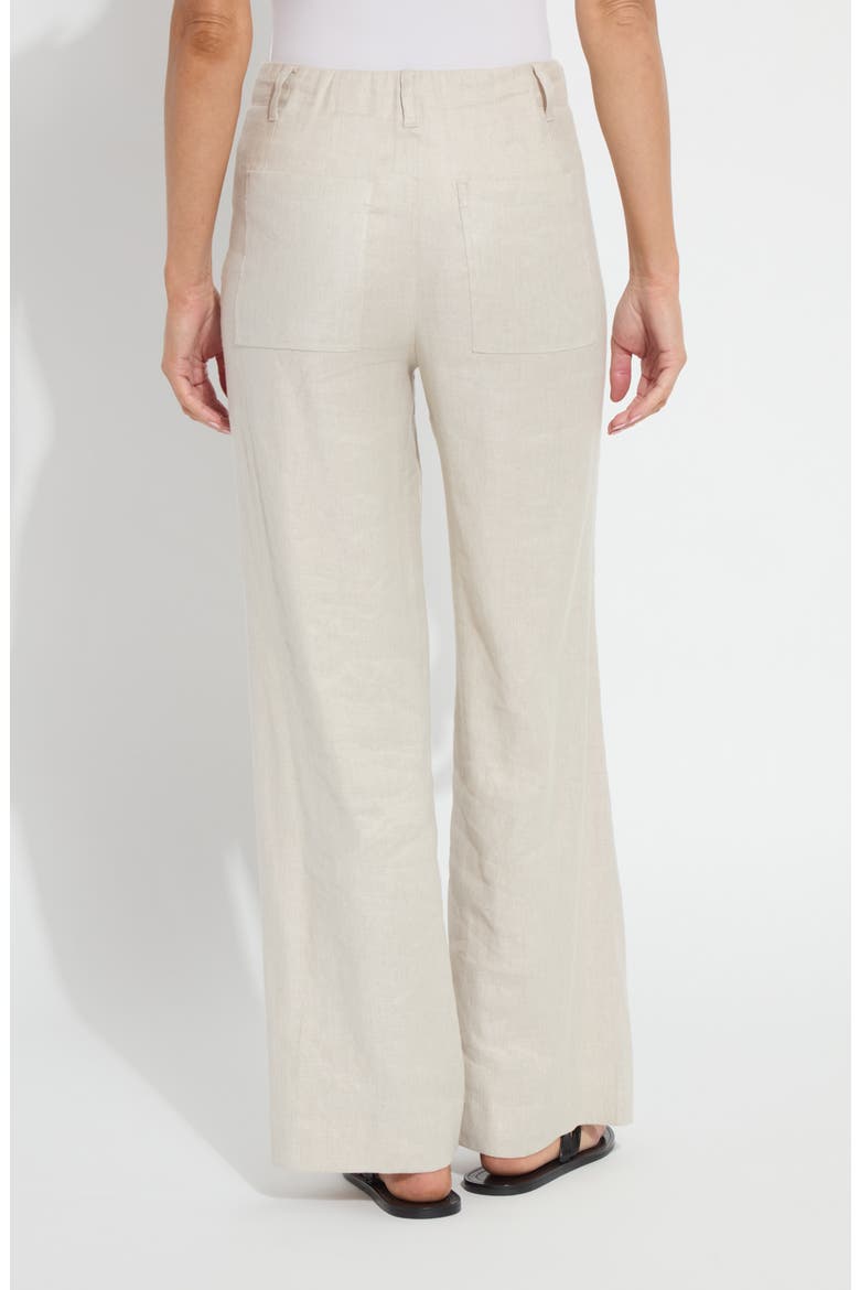 Gabriela High Waist Linen Blend Pants, Alternate, color, FLAX LINEN