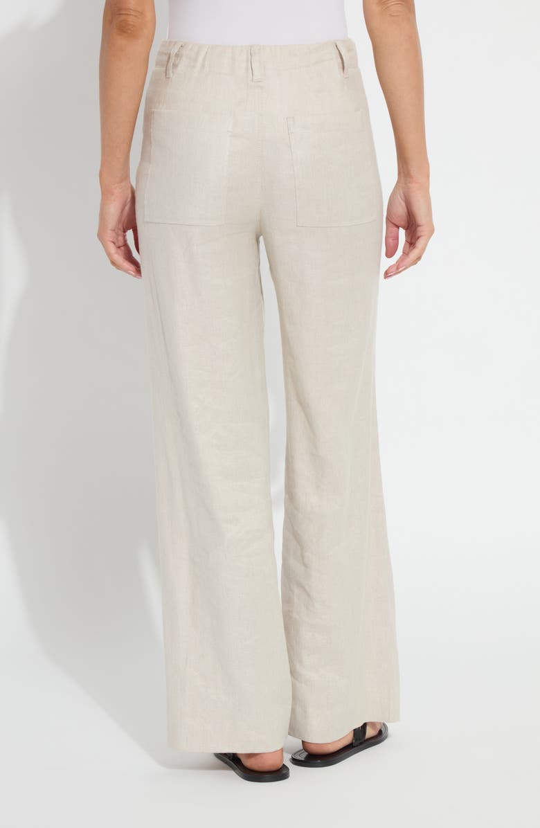 Lysse Gabriela High Waist Linen Blend Pants, Alternate, color, Flax Linen