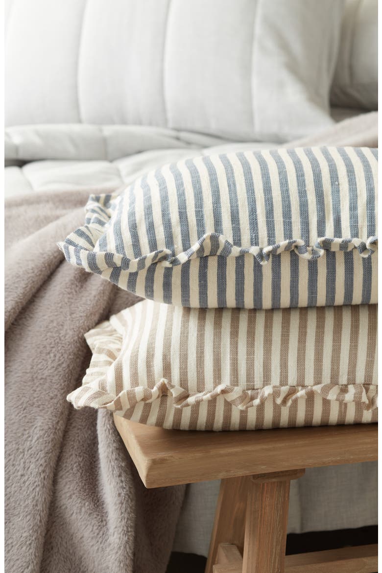 Stripe Linen Accent Pillow, Alternate, color, TAN THREAD MULTI