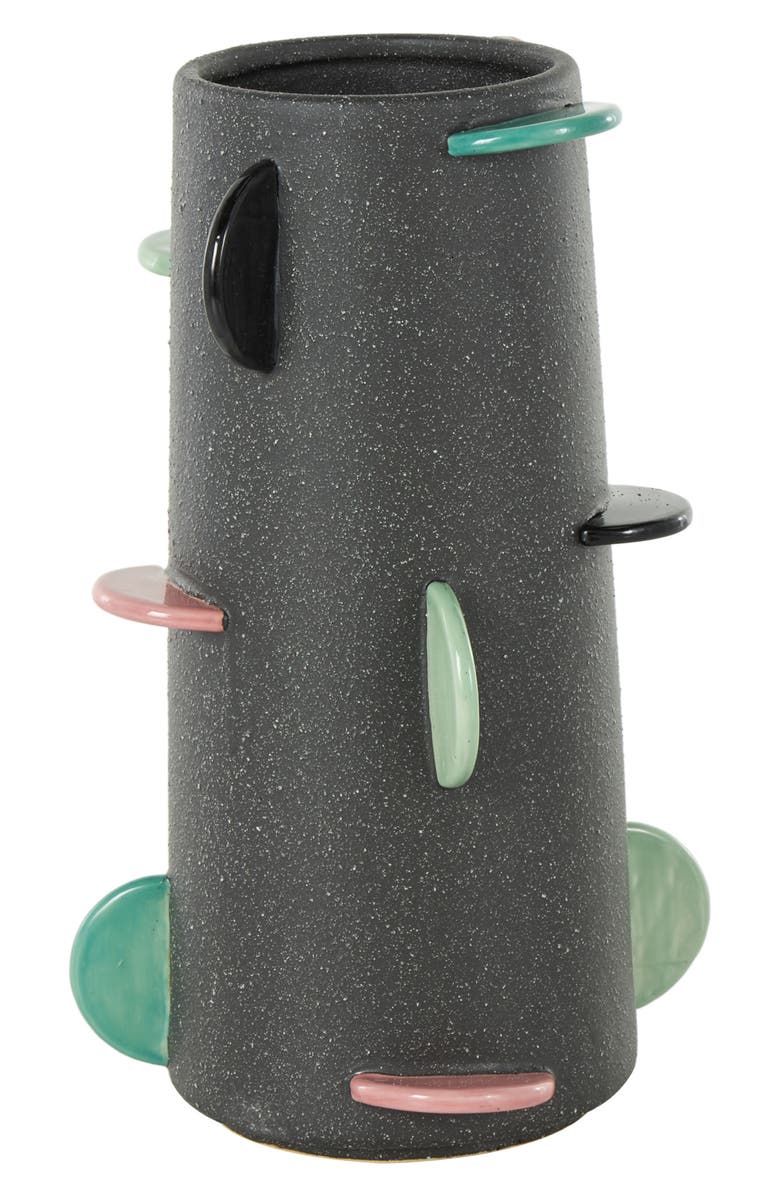 UMA Multicolored Ceramic Vase, Main, color, Black