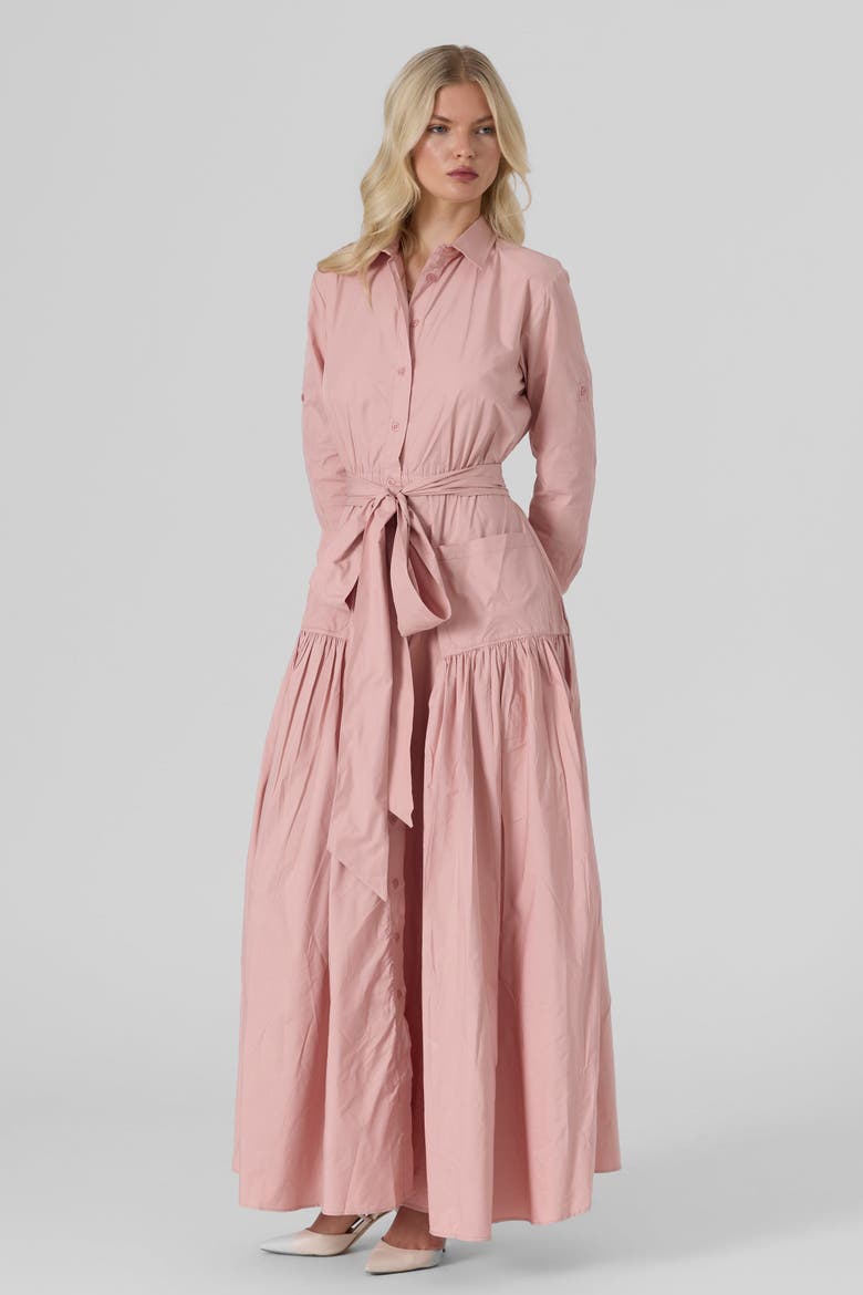 Bella Belted Dress, Alternate, color, Pink