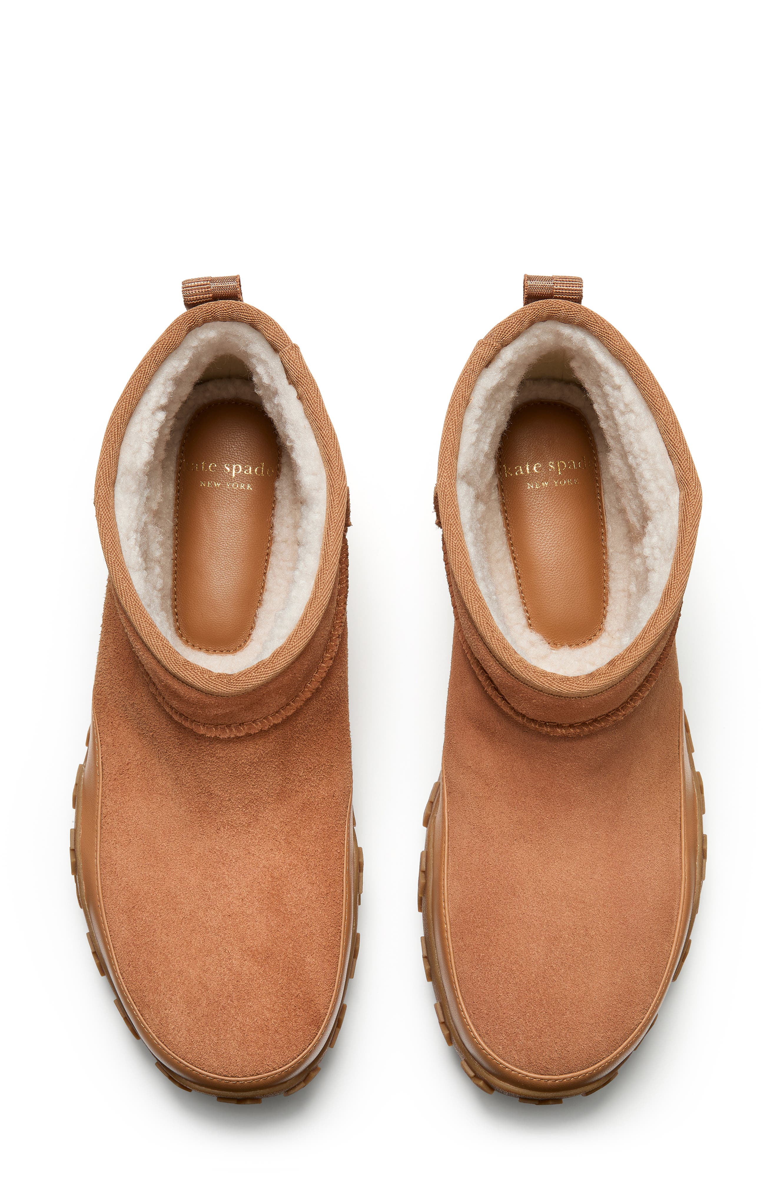 Kate Spade New York k as in kate faux shearling bootie, Alternate, color, Bungalow