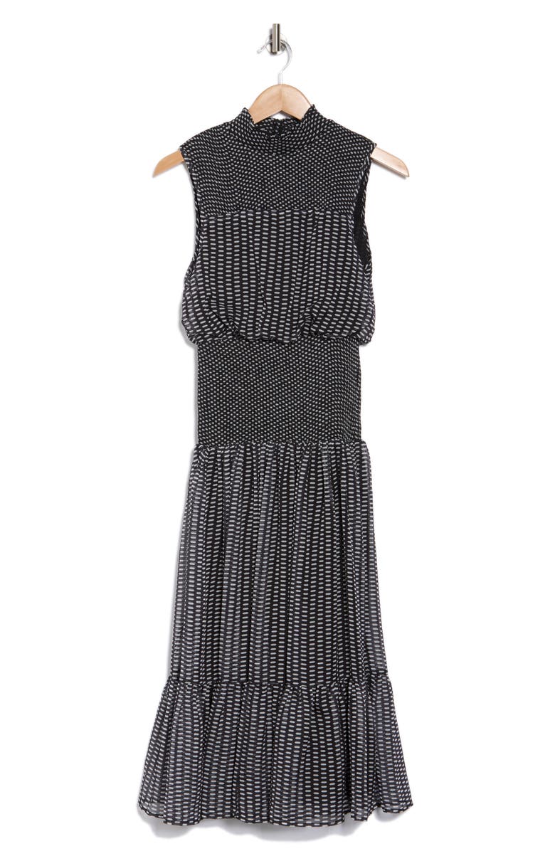 AREA STARS Smocked Fit & Flare Midi Dress, Alternate, color, 