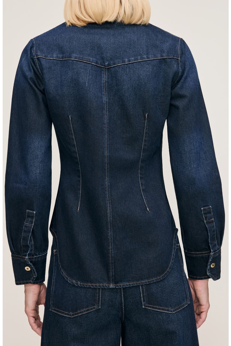 Ines Denim Button-Up Shirt, Alternate, color, VENTURA