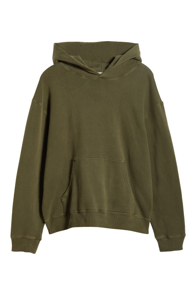 Core Oversize Organic Cotton Brushed Terry Hoodie, Alternate, color, VINTAGE PINE