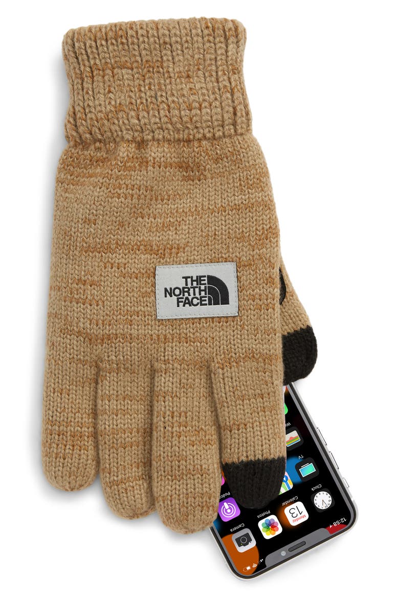 Etip Salty Dog Knit Tech Gloves, Alternate, color, DUNE BEIGE/ CARGO KHAKI