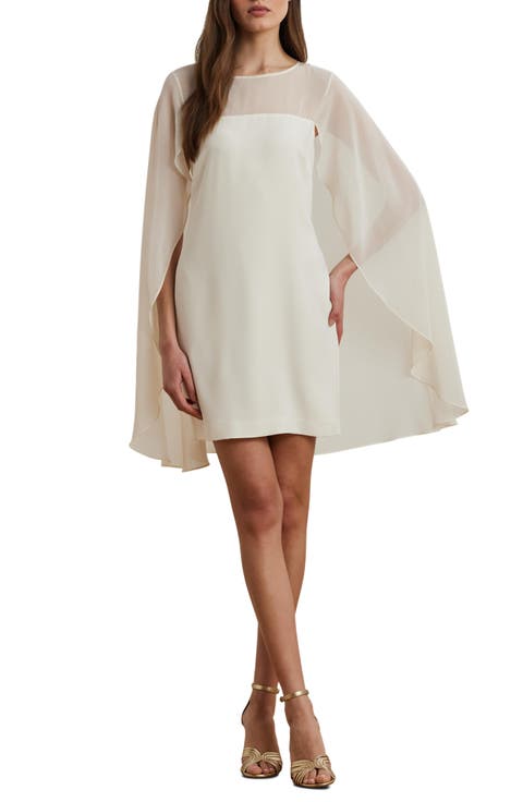 Cape Long Sleeve Cocktail Minidress