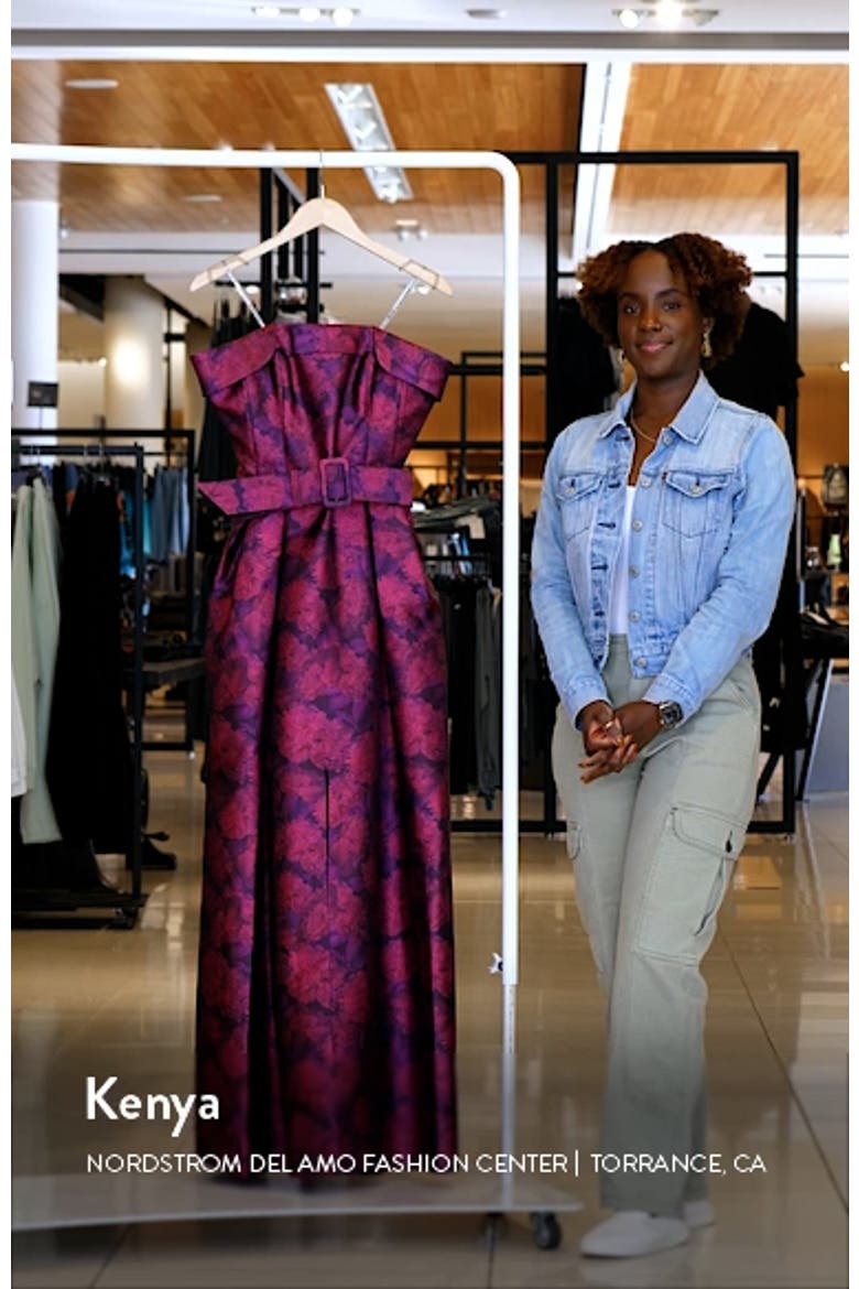Brielle Floral Strapless Mikado Gown video
