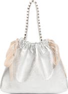 Jimmy Choo Bon Bon Crystal Top Handle Leather Bag