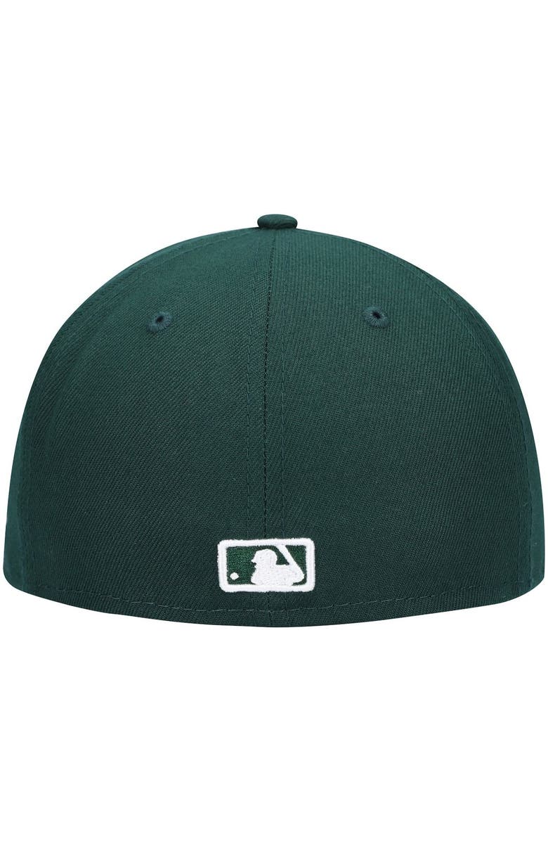 New Era Men's New Era Green Milwaukee Brewers White Logo 59FIFTY Fitted Hat, Alternate, color, Green