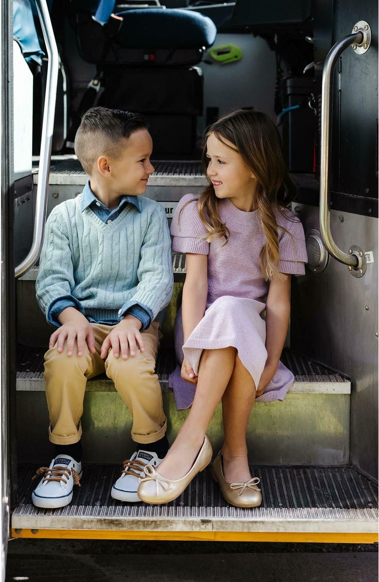 Hope & Henry Girls' Organic Flutter Sleeve Sweater Dress, Toddler, Alternate, color,