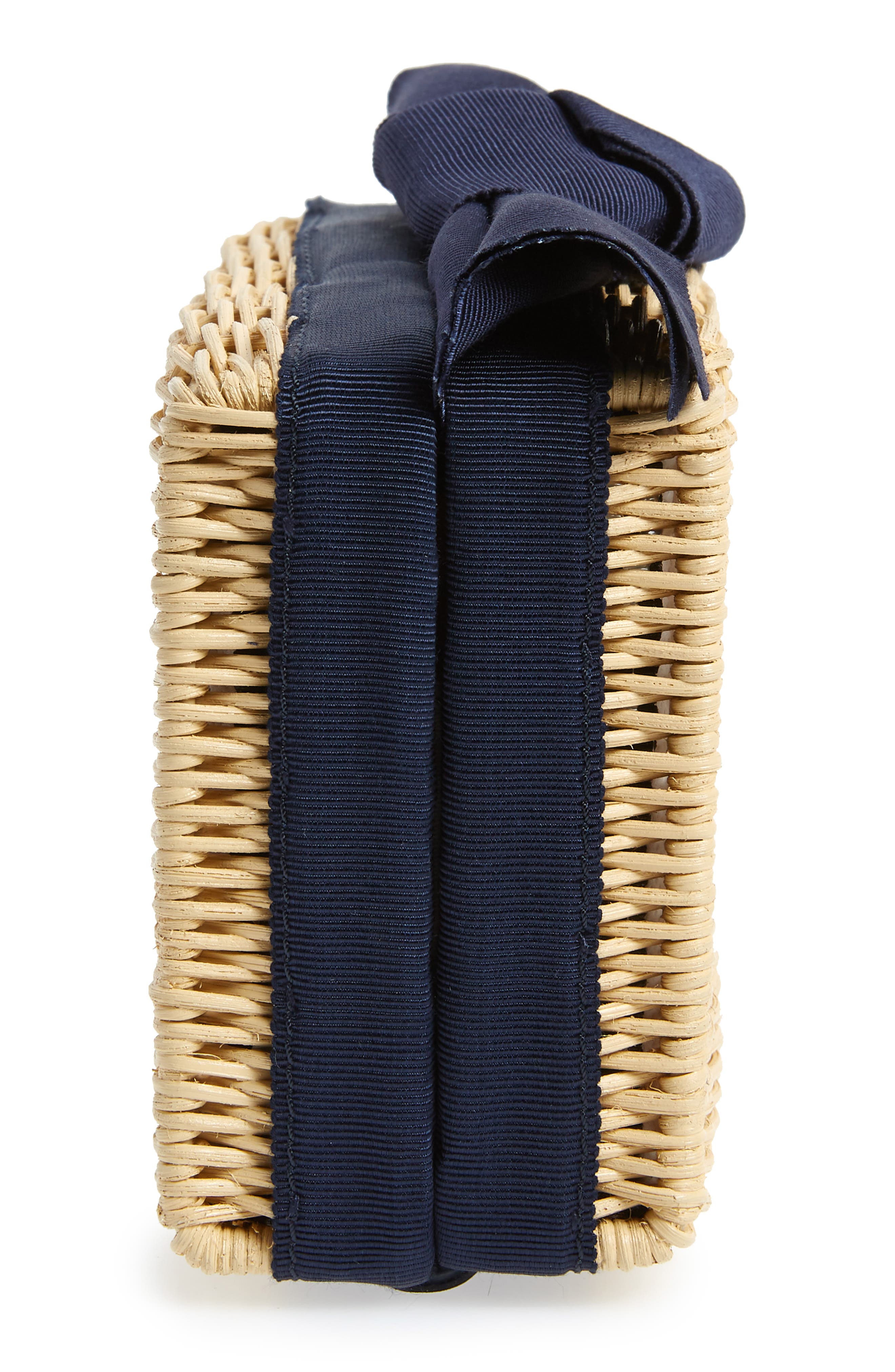 Pamela Munson Woven Rattan Clutch, Alternate, color, 