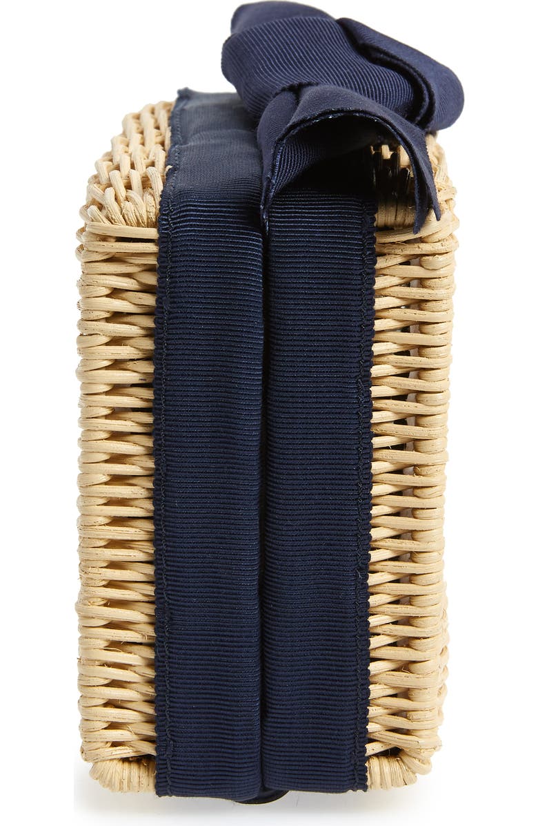 Pamela Munson Woven Rattan Clutch, Alternate, color,