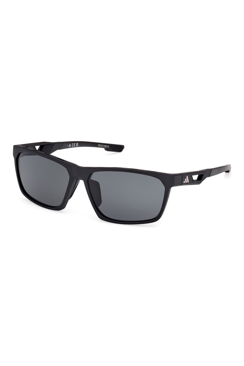 59mm Navigator Sunglasses, Alternate, color, MATTE BLACK / SMOKE POLARIZED
