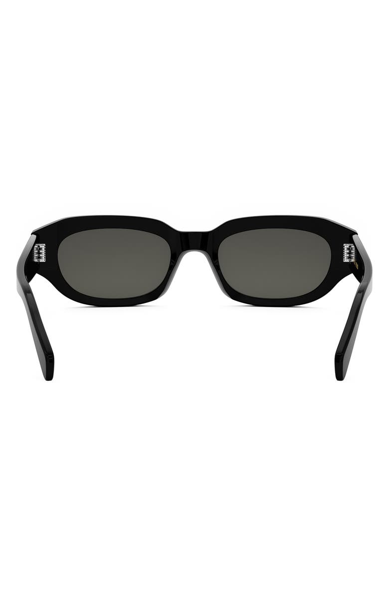 CELINE Bold 3 Dots 54mm Geometric Sunglasses, Alternate, color, Shiny Black / Smoke