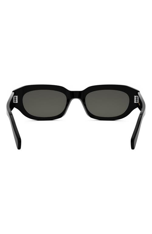Celine Bold 3 Dots 54mm Geometric Sunglasses In Shiny Black/smoke