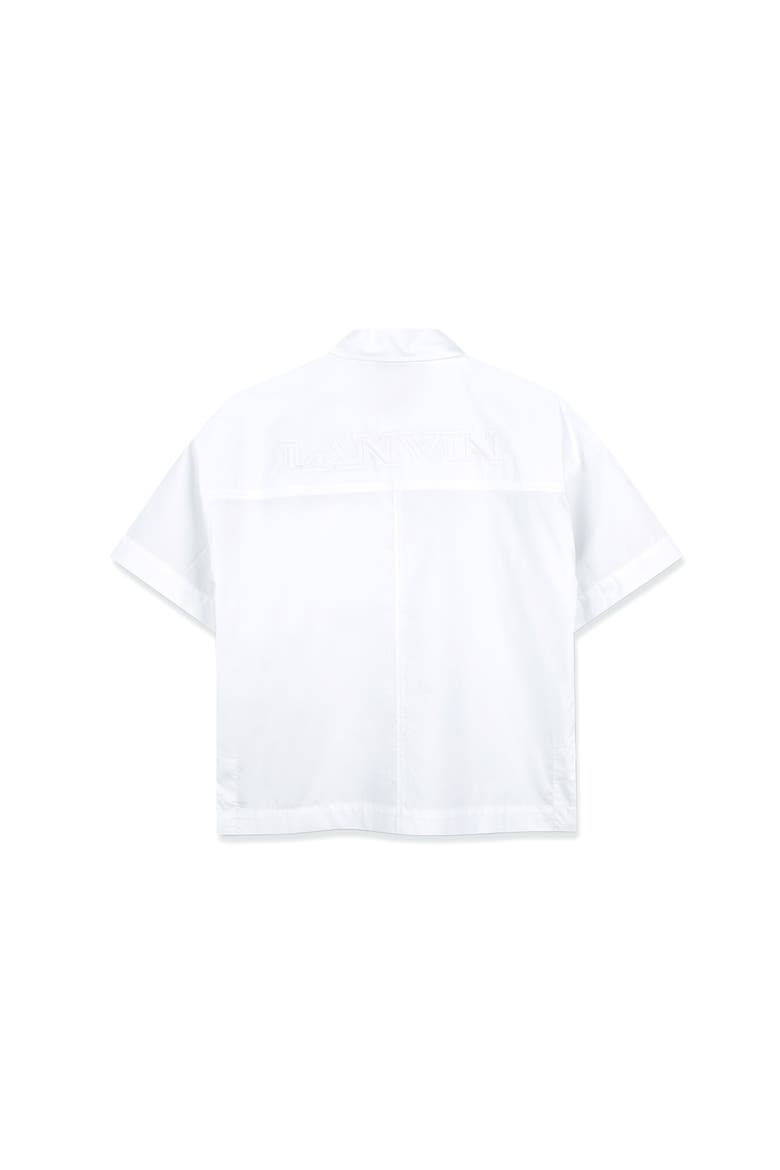 Kids Oversized Cotton Shirt, Alternate, color, Optic White