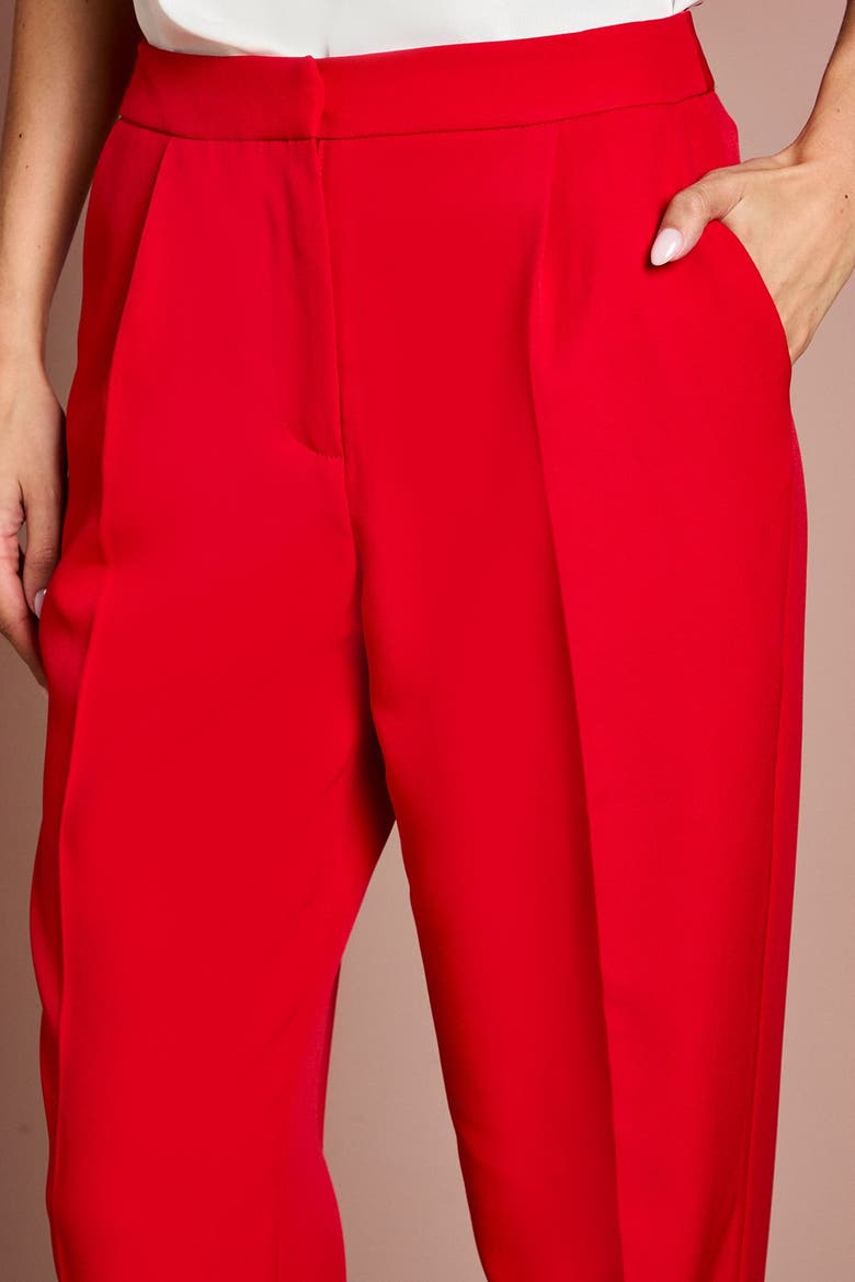 Pleat Front Formal Trouser, Alternate, color, Red