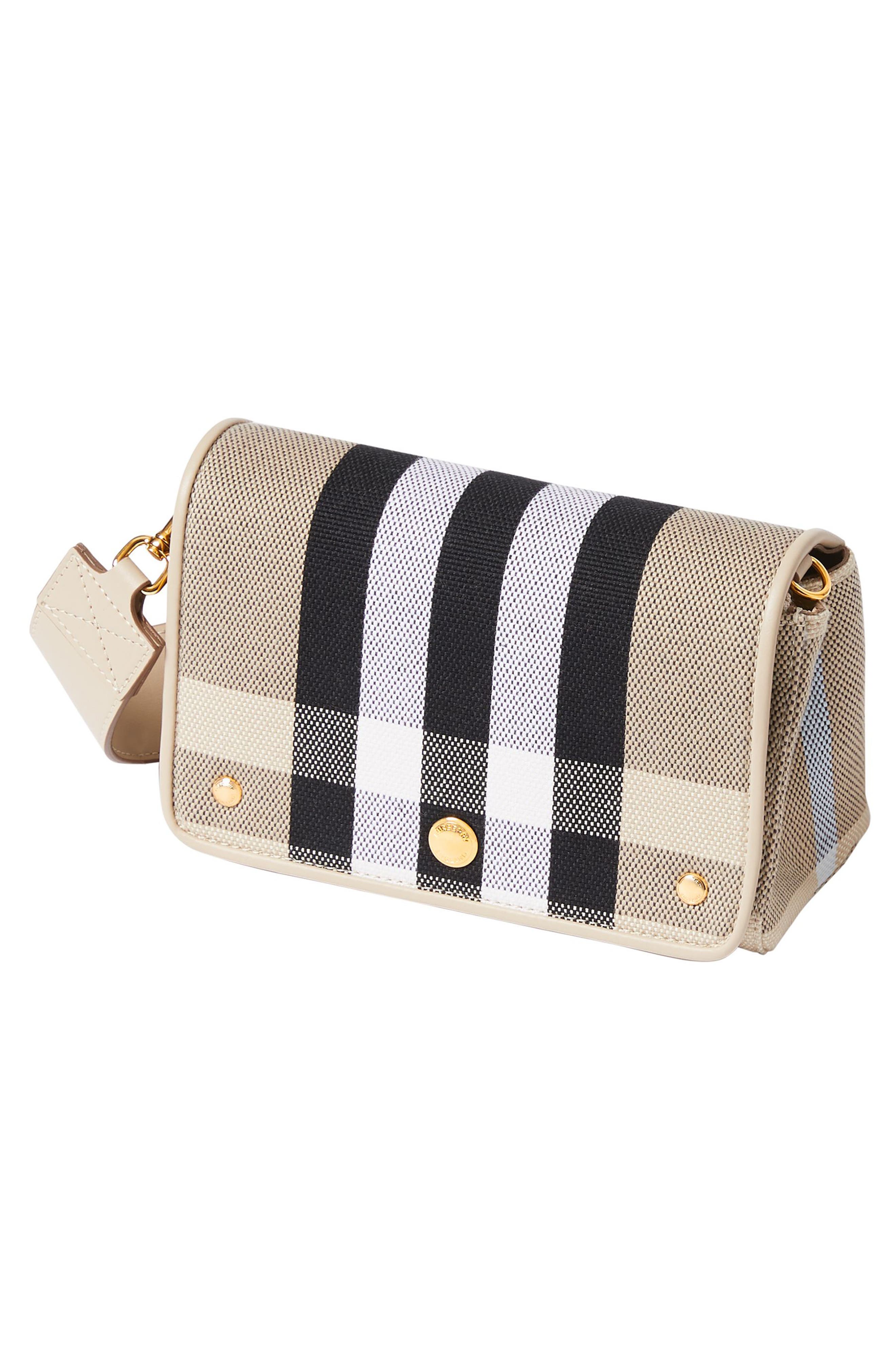 Burberry Hackberry Check Jacquard Canvas Crossbody Bag, Alternate, color, 