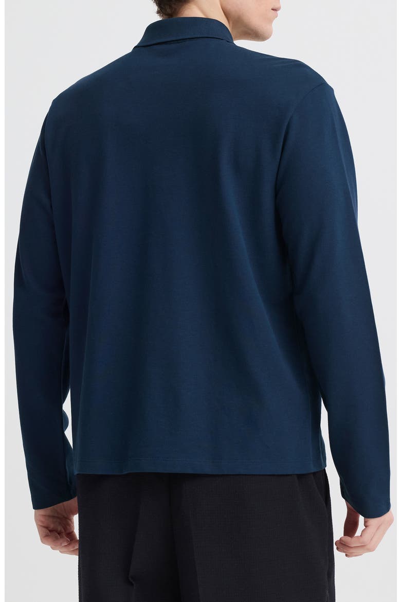 Regular Fit Cotton Button-Up Shirt, Alternate, color, NAVY BLAZER