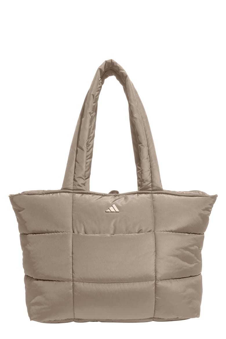 All Me Quilted Tote, Main, color, CHALKY BROWN