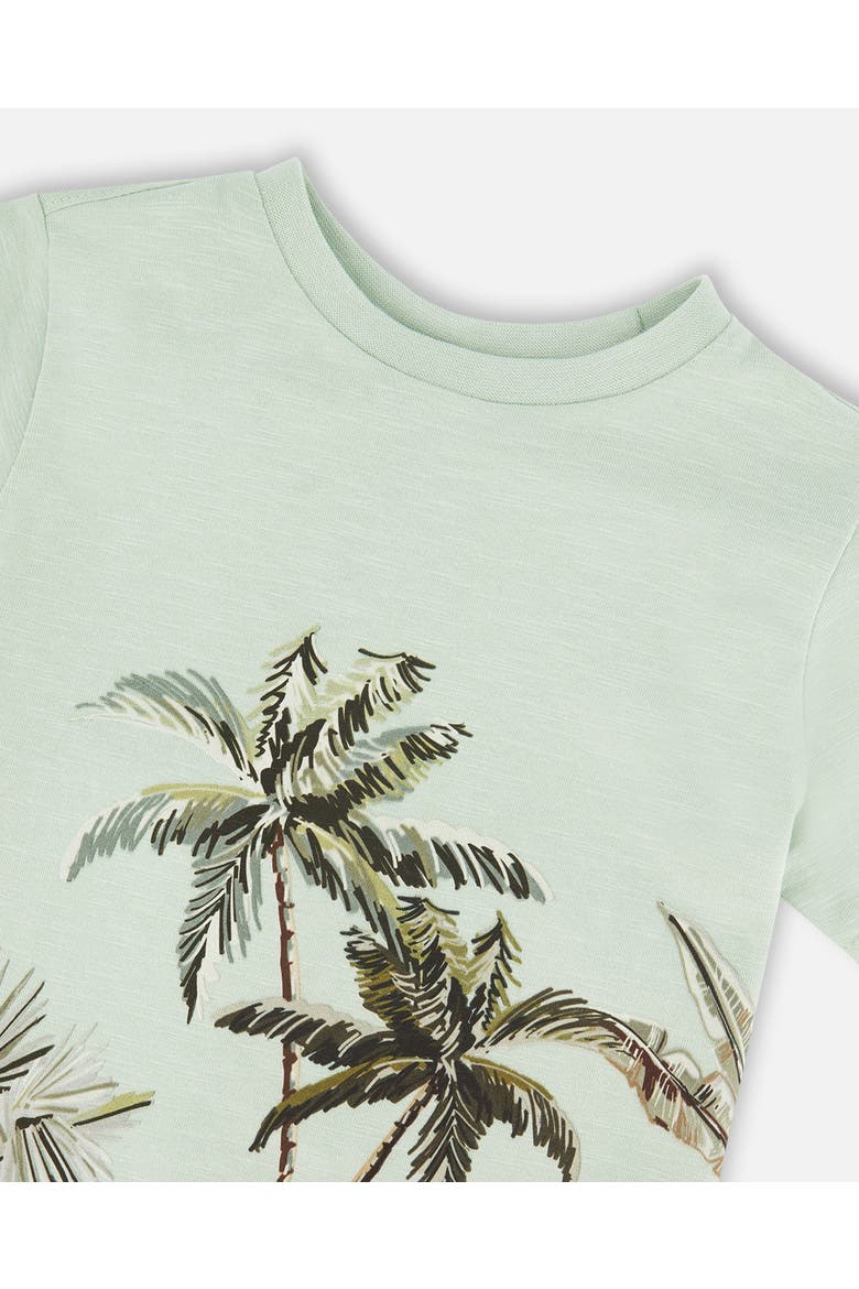 Organic Cotton Safari Print Short Sleeves T-Shirt, Alternate, color, Mint Green