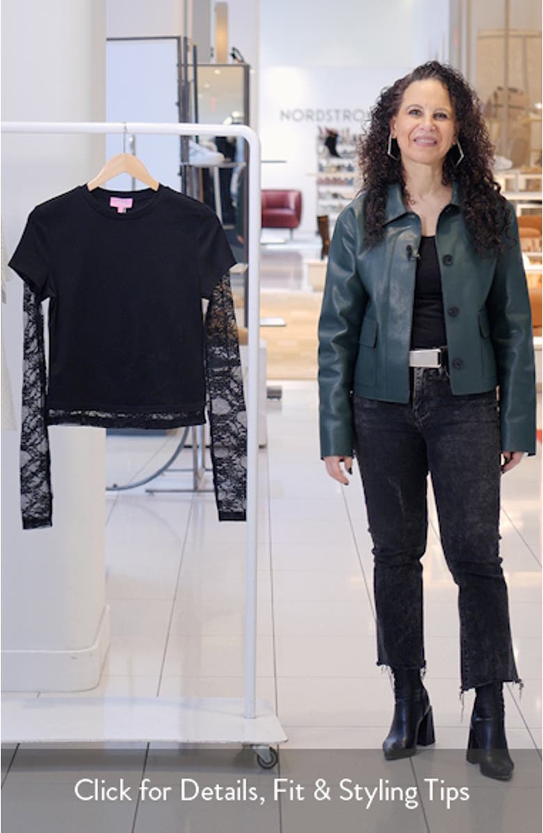 Layered Lace Sleeve T-Shirt, sales video thumbnail